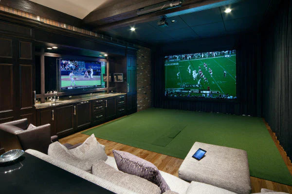 Golf Simulator by Day, Home Theater by Night